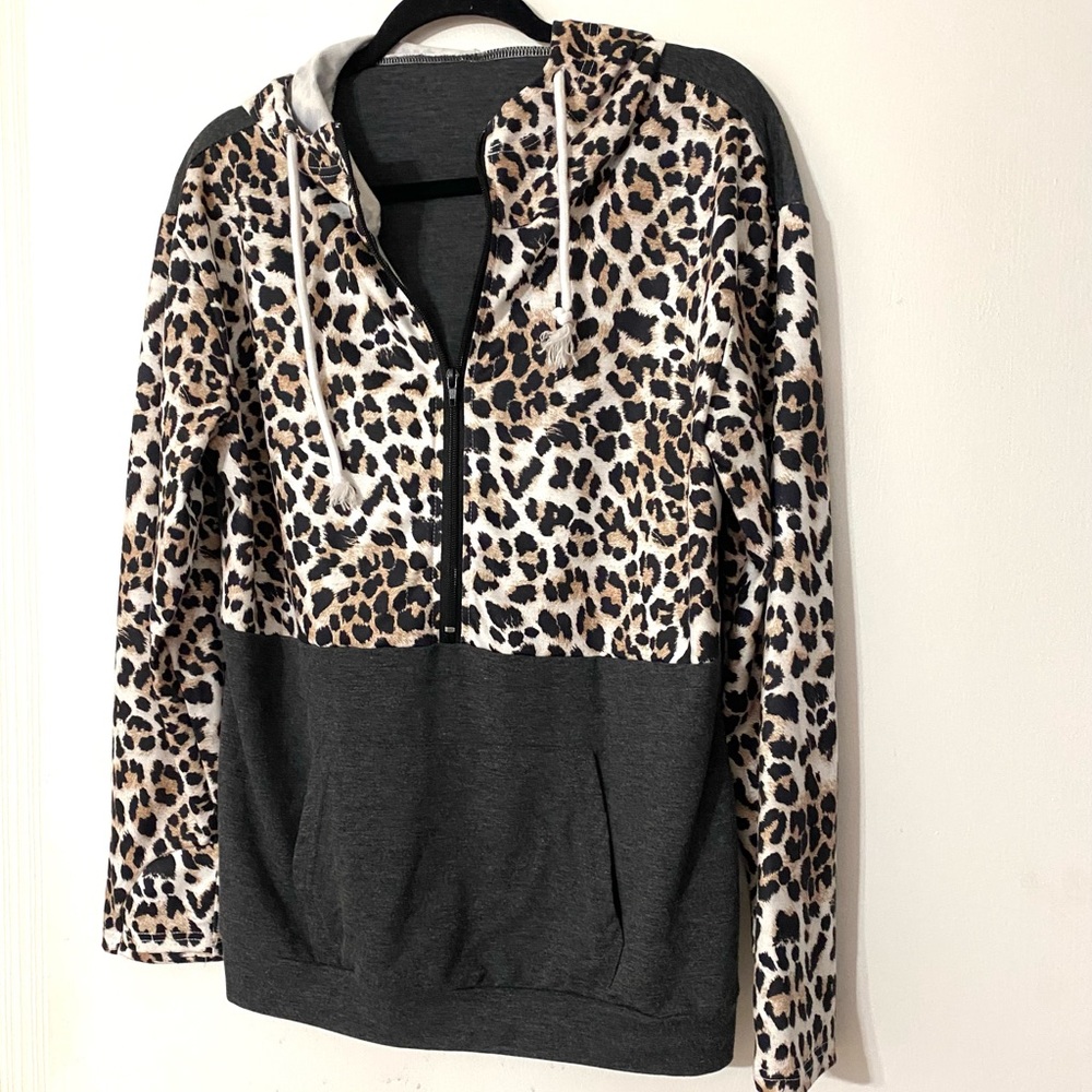 Animal print hoodie